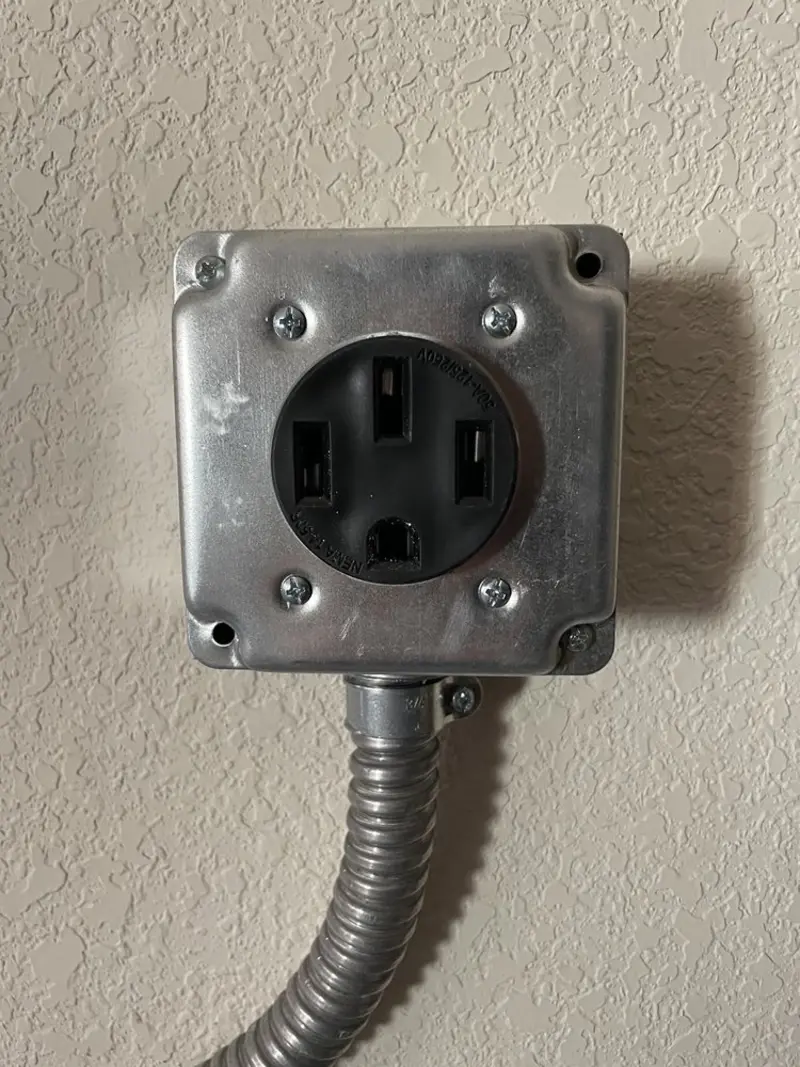 NEMA 14-50 outlet installed for Electrical Panel Upgrade in Milan